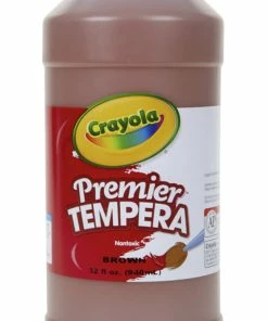 New 👍 Crayola Premier Tempera Paint, Pint, Brown ⭐