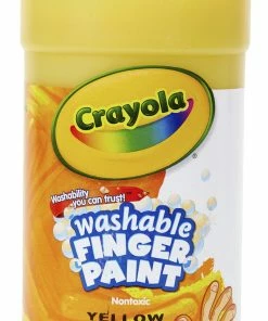 New ⌛ Crayola Non-Toxic Washable Finger Paint, 1 Pt Squeeze Bottle, Yellow 🎁
