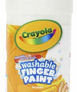 Coupon ❤️ Crayola Non-Toxic Washable Finger Paint, 1 Pt Squeeze Bottle, White 👏
