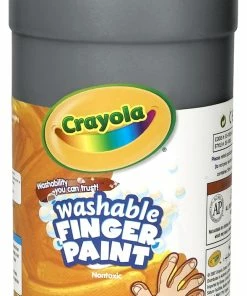 Flash Sale ❤️ Crayola Non-Toxic Washable Finger Paint, 1 Quart Squeeze Bottle, Black ✨