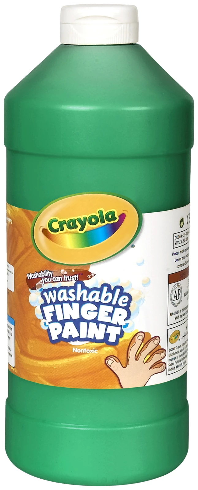 Discount π Crayola Non-Toxic Washable Finger Paint, 1 Quart Squeeze Bottle, Green π 3 Discount π Crayola Non-Toxic Washable Finger Paint, 1 Quart Squeeze Bottle, Green π