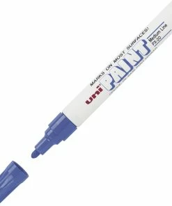 Flash Sale 🔔 Uni-ball Uni Uni-Paint Opaque Oil Based Marker, Medium Tip, Blue 👏