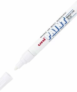 Cheapest 🎉 Uni-ball Uni Uni-Paint Opaque Oil Based Marker, Medium Tip, White ✨