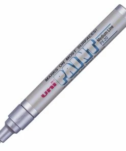 Deals ❤️ Uni-ball Uni Uni-Paint Opaque Oil Based Marker, Medium Tip, Metallic Silver 🤩