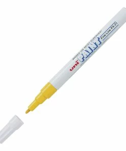 Deals ❤️ Uni-ball Uni Uni-Paint Opaque Oil Based Marker, Fine Tip, Yellow 💯