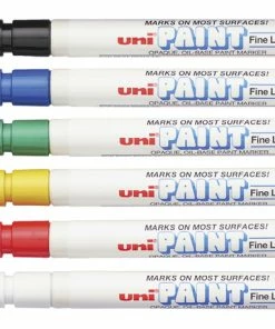 Brand new 😍 Uni-ball Uni Uni-Paint Opaque Oil Based Marker, Fine Tip, Assorted Colors, Pack Of 6 🔔