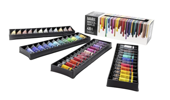Budget β¨ Liquitex BASICS Acrylic Paint Set, 0.74 Ounce Tubes, Assorted Colors, Set Of 48 π 4 Budget β¨ Liquitex BASICS Acrylic Paint Set, 0.74 Ounce Tubes, Assorted Colors, Set Of 48 π - Image 2