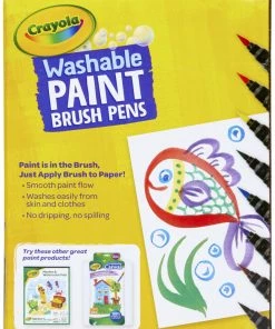 New 🤩 Crayola No-Drip Paint Brush Pens, 8 Assorted Colors, Set Of 40 🎁 -Crayola - shop 1293660 B ecommfullsize