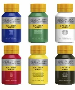 New 🎉 Winsor & Newton Winsor And Newton Non-Toxic Galeria Acrylic Paint Set, 1 Pt Plastic Bottle, Assorted Color, Set Of 6 ❤️