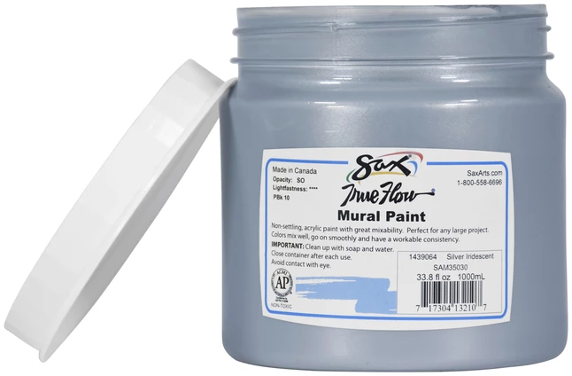 Buy β¨ Sax True Flow Acrylic Mural Paint, 33.8 Ounce Plastic Container, Silver π 4 Buy β¨ Sax True Flow Acrylic Mural Paint, 33.8 Ounce Plastic Container, Silver π - Image 2