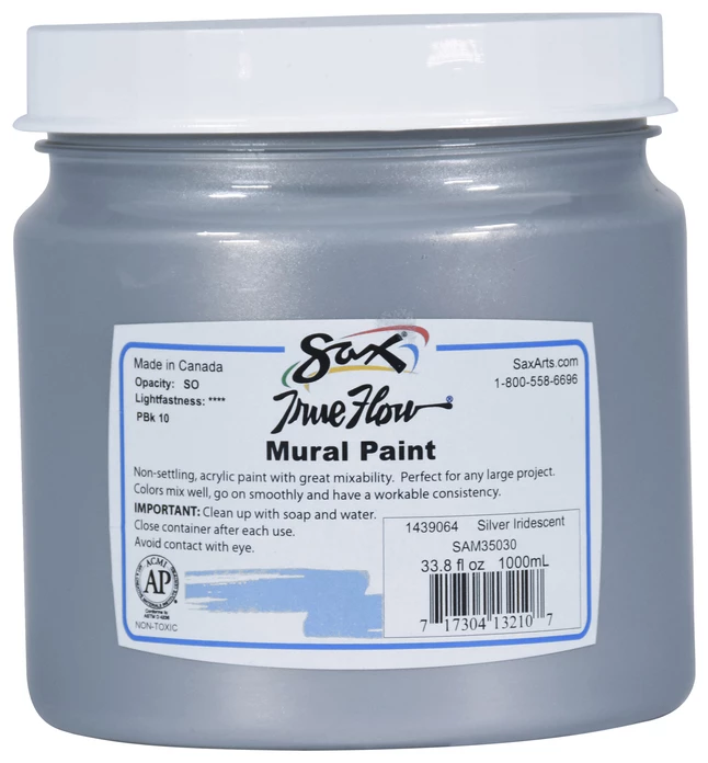 Buy β¨ Sax True Flow Acrylic Mural Paint, 33.8 Ounce Plastic Container, Silver π 3 Buy β¨ Sax True Flow Acrylic Mural Paint, 33.8 Ounce Plastic Container, Silver π