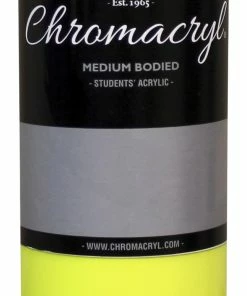 Hot Sale 😀 Chromacryl Premium Students Acrylic Paint, Pint, Neon Yellow 🤩