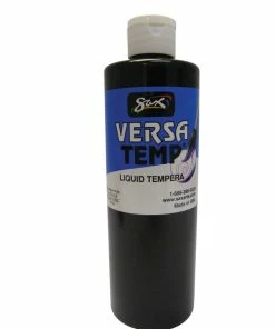 Hot Sale β¨ Sax Versatemp Heavy-Bodied Tempera Paint, Black, Pint βοΈ
