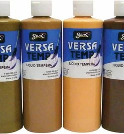 New 🌟 Sax Versatemp Heavy-Body Tempera Paint, Assorted Skin Tone Colors, Pint, Set Of 8 🥰