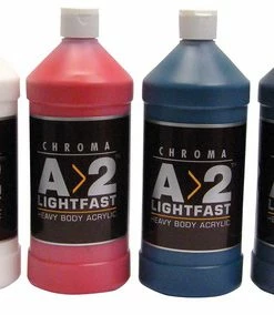 Wholesale 😉 Chroma A>2 Lightfast Heavy Body Acrylic Paint Set, 33.81 Ounces, Set Of 6 😉