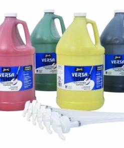 New 🤩 Sax Versatemp Heavy-Bodied Tempera Paint Kit, Assorted Colors, Set Of 6 Gallons 🌟