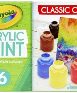 Best deal π₯ Crayola Water-Resistant Acrylic Paint Set, 2 Oz Bottle, Assorted Color, Set Of 6 π