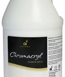 Cheap 😉 Chromacryl Students Acrylic Paint, Half Gallon, Block Out White ✔️