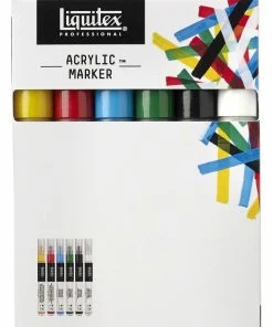 Best deal 🌟 Liquitex Professional Fine Tip Paint Markers, Assorted Primary Colors, Set Of 6 🤩