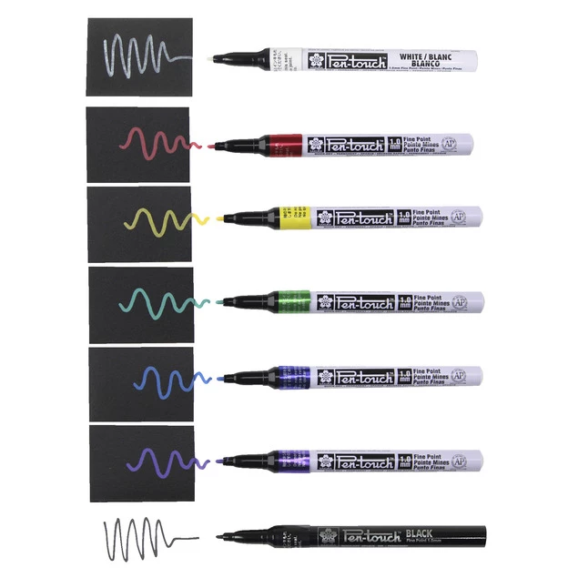 Budget π€© Sakura Pentouch Paint Marker, Fine Tip, Assorted Basic Colors, Set Of 7 β 4 Budget π€© Sakura Pentouch Paint Marker, Fine Tip, Assorted Basic Colors, Set Of 7 β - Image 2