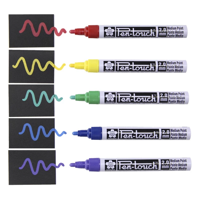 Budget π₯ Sakura Pentouch Paint Marker, Medium Tip, Assorted Basic Colors, Set Of 5 π 4 Budget π₯ Sakura Pentouch Paint Marker, Medium Tip, Assorted Basic Colors, Set Of 5 π - Image 2