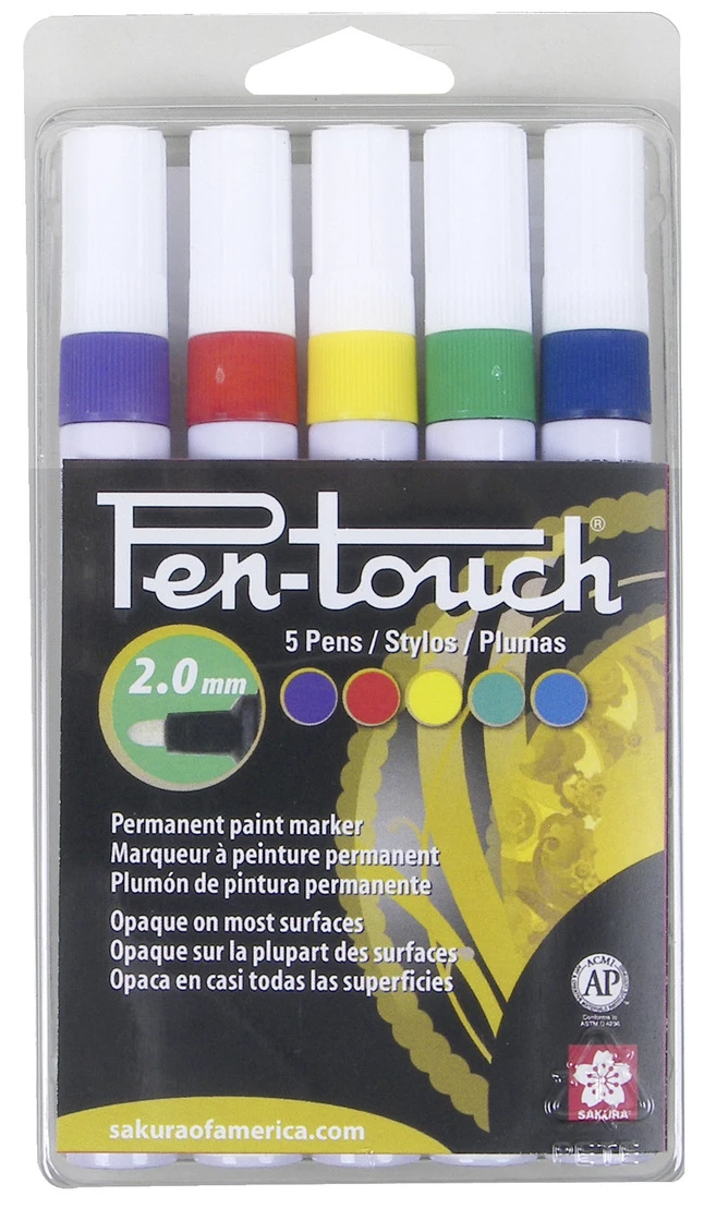 Budget π₯ Sakura Pentouch Paint Marker, Medium Tip, Assorted Basic Colors, Set Of 5 π 3 Budget π₯ Sakura Pentouch Paint Marker, Medium Tip, Assorted Basic Colors, Set Of 5 π