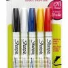 Budget 😀 Sharpie Oil-Based Paint Marker, Fine Tip, Assorted Colors, Set Of 5 🎉 -Crayola - shop 1568644 ecommfullsize