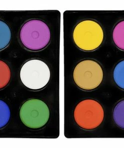 Cheap 💯 Jack Richeson Mwithi Tempera Cakes With Two Trays, Assorted Colors, Set Of 18 🎁