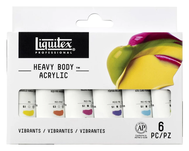 Buy π Liquitex Heavy Body Acrylics, 0.74 Ounce Tubes, Vibrant Colors, Set Of 6 π₯ 3 Buy π Liquitex Heavy Body Acrylics, 0.74 Ounce Tubes, Vibrant Colors, Set Of 6 π₯