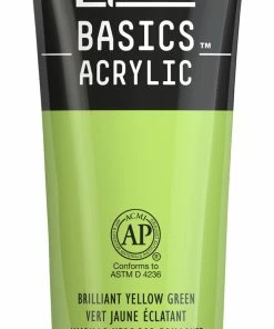 Cheap 🔔 Liquitex BASICS Acrylic Paint, Brilliant Yellow Green, 4 Ounce Tube 🌟