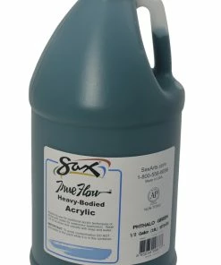 Cheap ⌛ Sax True Flow Heavy Body Acrylic Paint, Half Gallon, Phthalo Green 🔔