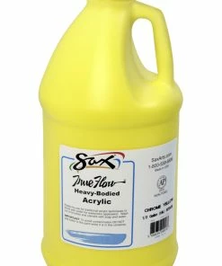 Hot Sale 𧨠Sax True Flow Heavy Body Acrylic Paint, Half Gallon, Chrome Yellow π€©