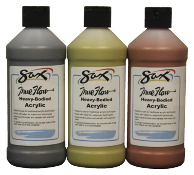 Discount π Sax True Flow Heavy Body Acrylic Paints, Assorted Metallic Colors, Pint, Set Of 3 π 3 Discount π Sax True Flow Heavy Body Acrylic Paints, Assorted Metallic Colors, Pint, Set Of 3 π