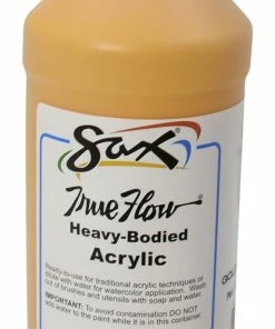 Hot Sale 💯 Sax True Flow Heavy Body Acrylic Paint, Pint, Golden Yellow 🎁
