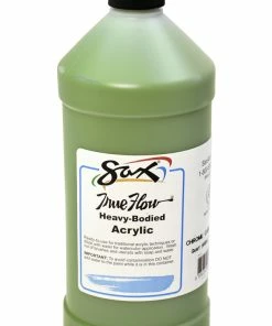 Best Pirce ✨ Sax True Flow Heavy Body Acrylic Paint, Quart, Chrome Oxide Green 🎉
