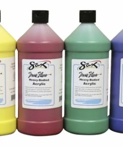 Best deal 🎁 Sax True Flow Heavy Body Acrylic Paint, Assorted Colors, Quarts, Set Of 6 🤩
