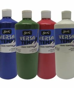 Promo ✨ Sax Versatemp Heavy-Bodied Tempera Paint, Assorted Colors, Quart, Set Of 6 👏