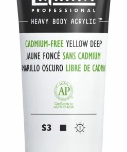 Best reviews of π€© Liquitex Heavy Body Acrylic Paint, Cadmium-Free Yellow Deep, 2 Ounce Tube π