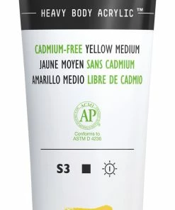Deals 😉 Liquitex Heavy Body Acrylic Paint, Cadmium-Free Yellow Medium, 4.65 Ounce Tube ✔️