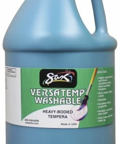Discount 😀 Sax Washable Versatemp Heavy Bodied Tempera Paint, Turquoise, Gallon 😀