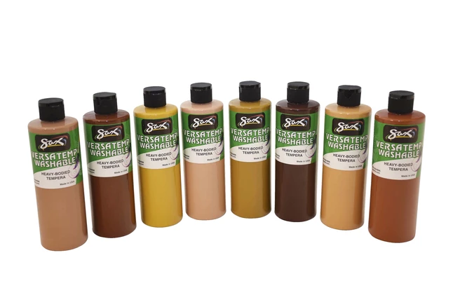 New π Sax Washable Versatemp Tempera Paints, Multicultural Colors, Pints, Set Of 8 π 3 New π Sax Washable Versatemp Tempera Paints, Multicultural Colors, Pints, Set Of 8 π