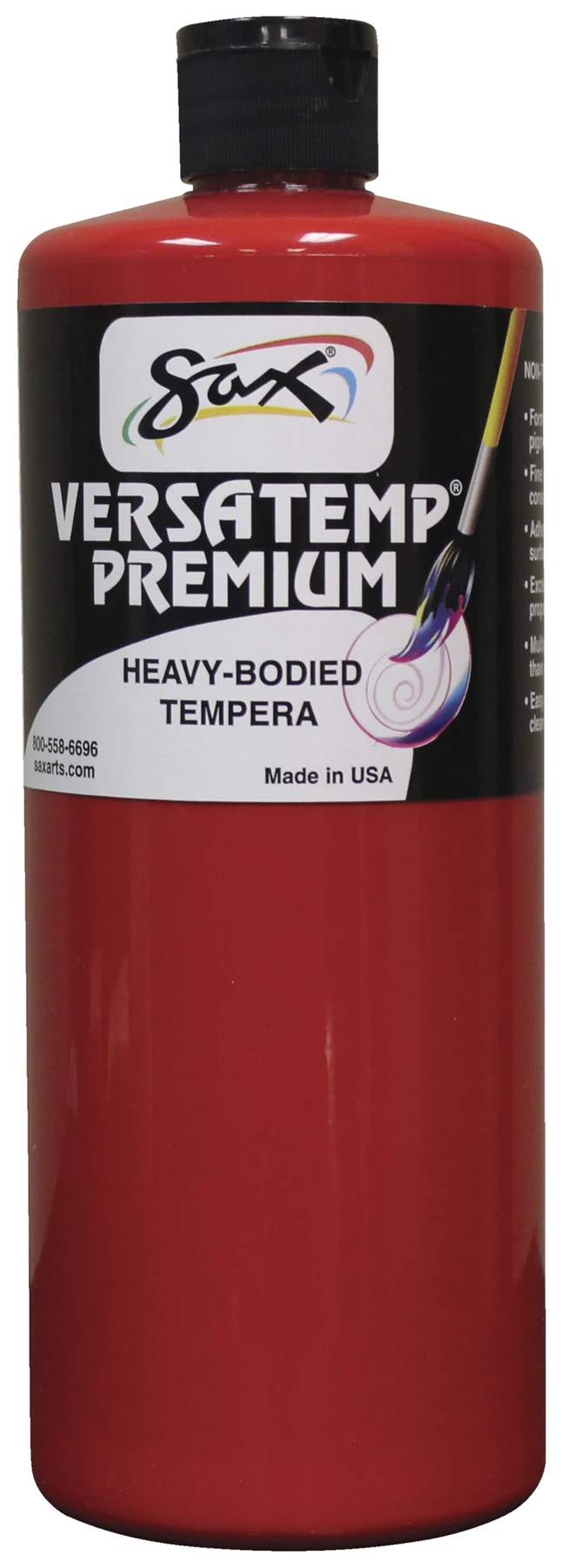 Discount ๐ Sax Versatemp Premium Heavy-Bodied Tempera Paint, Primary Red, Quart ๐ฏ 3 Discount ๐ Sax Versatemp Premium Heavy-Bodied Tempera Paint, Primary Red, Quart ๐ฏ