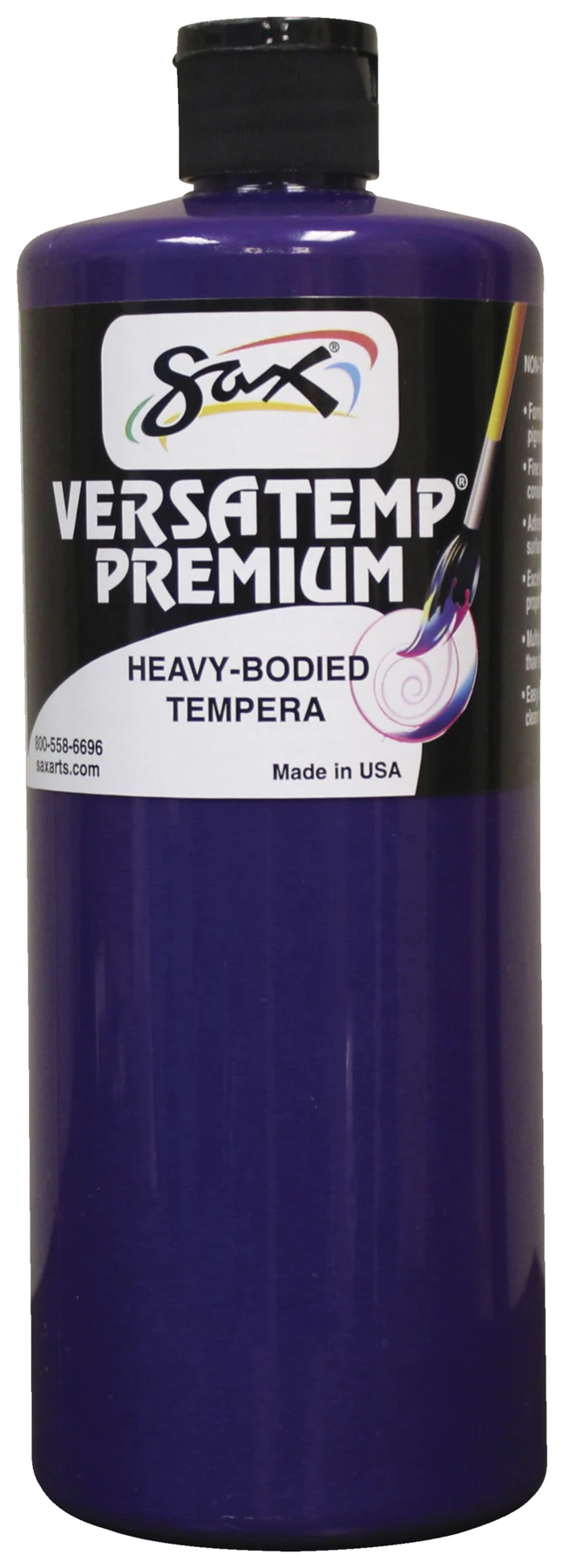 Brand new π Sax Versatemp Premium Heavy-Bodied Tempera Paint, Violet, Quart π 3 Brand new π Sax Versatemp Premium Heavy-Bodied Tempera Paint, Violet, Quart π