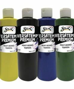 Buy π Sax Versatemp Premium Heavy-Bodied Tempera Paints, Assorted Colors, Pints, Set Of 6 π