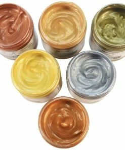 Cheap 🥰 Sax Premium Heavy-Bodied Acrylic Metallics, 8 Ounce Jars, Set Of 6 🤩 -Crayola - shop 1592742 D ecommfullsize