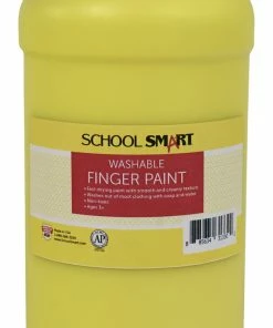 Outlet 😀 School Smart Washable Finger Paint, Yellow, 1 Quart 🛒