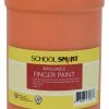 Promo 🌟 School Smart Washable Finger Paint, Orange, 1 Quart ✨