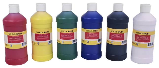 New β€οΈ School Smart Washable Finger Paints, Assorted Primary Colors, Pint Set Of 6 π 3 New β€οΈ School Smart Washable Finger Paints, Assorted Primary Colors, Pint Set Of 6 π