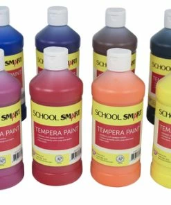 Best Sale 👏 School Smart Tempera Paint Set, Assorted Colors, Pint Set Of 12 🤩