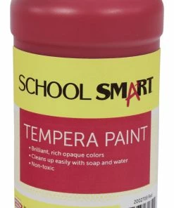 Best Sale 🛒 School Smart Tempera Paint, Pint, Red 💯
